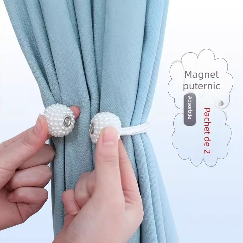 Legături magnetice pentru perdea cu perle, țesut, stil modern minimalist, fără găuri