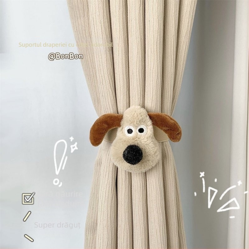 Legături pentru perdea – design modern minimalist, motive cu nori și animale, material fibră chimică, fără personalizare