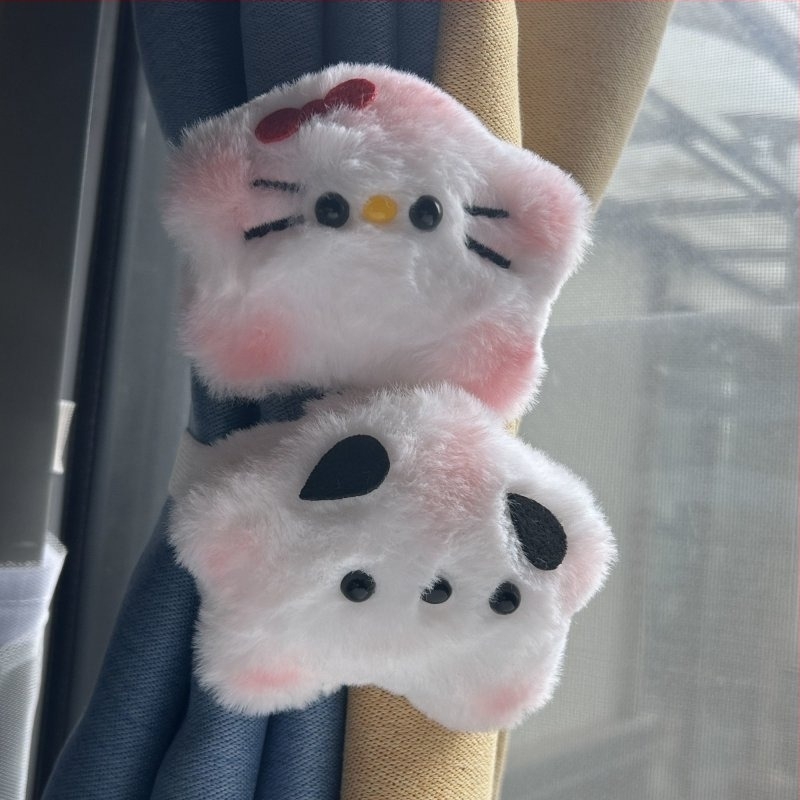 Legături pentru perdea – design modern minimalist, motive cu nori și animale, material fibră chimică, fără personalizare