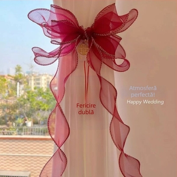 Legături pentru perdea cu floare de mătase – stil universal