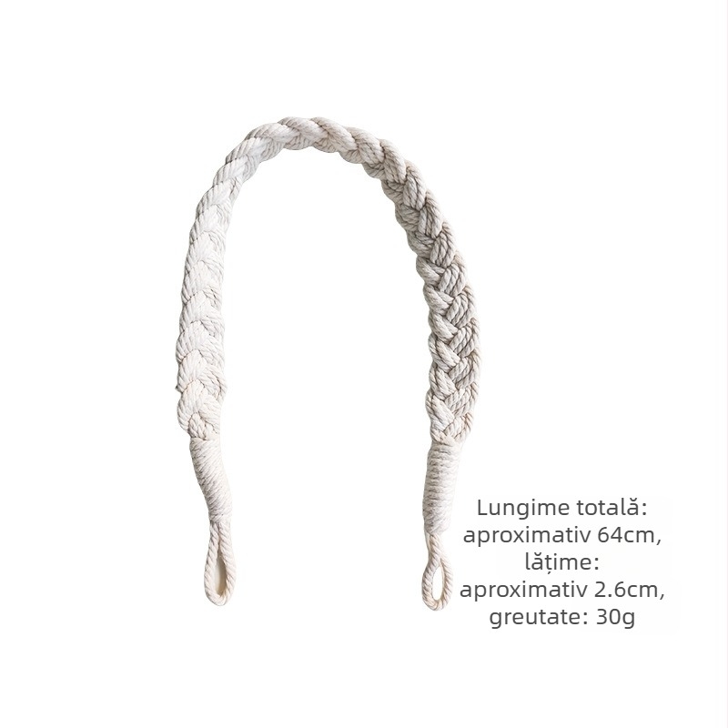 Legături reglabil pentru perdele din țesătură gauze, sfoară de bumbac, stil Nordic, brand Nine elephants