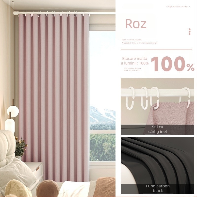 Perdea blackout pentru living, Silk Flower material, stil universal