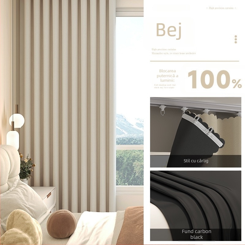 Perdea blackout pentru living, Silk Flower material, stil universal