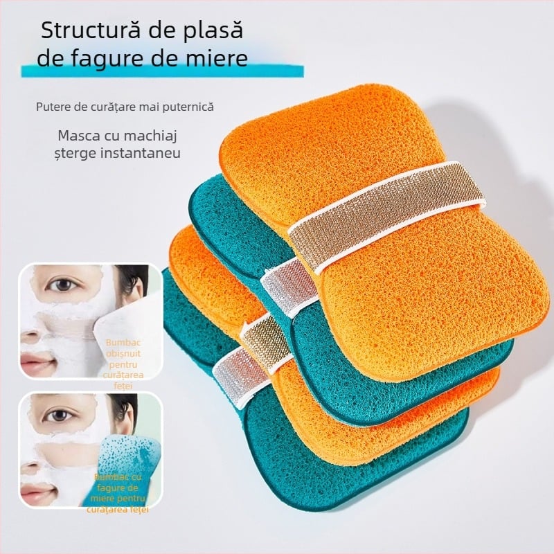 GECOMO burete de curățare facial din PVA cu mască de nămol, curățare profundă, delicat cu pielea, 600 buc./ambalaj