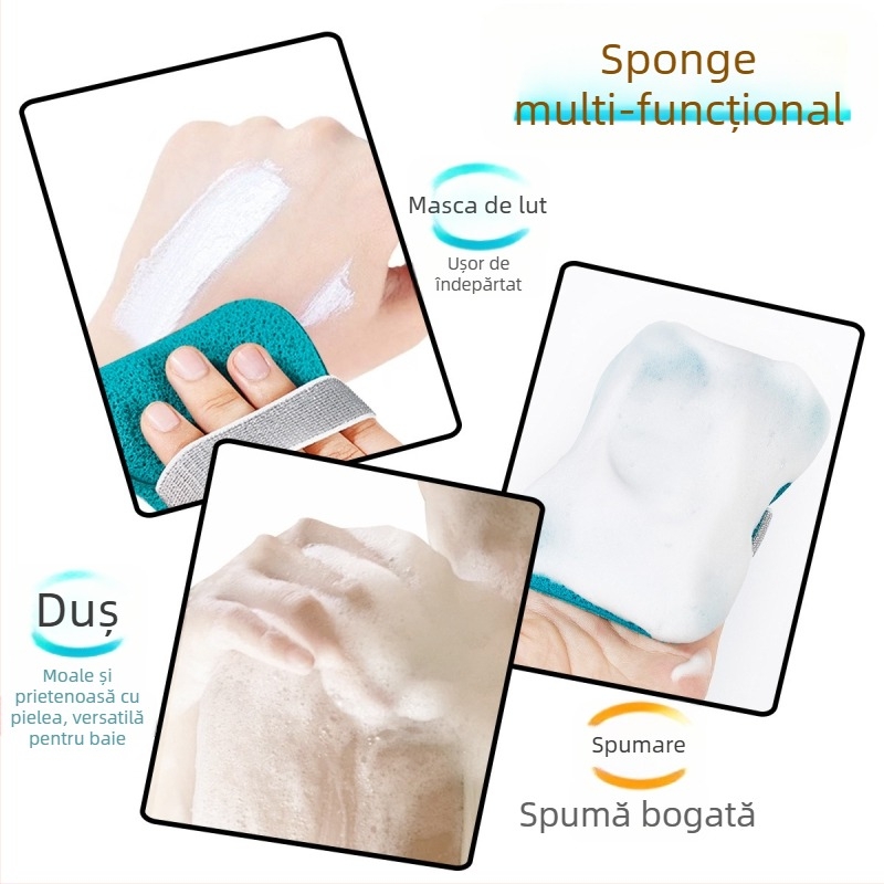 GECOMO burete de curățare facial din PVA cu mască de nămol, curățare profundă, delicat cu pielea, 600 buc./ambalaj