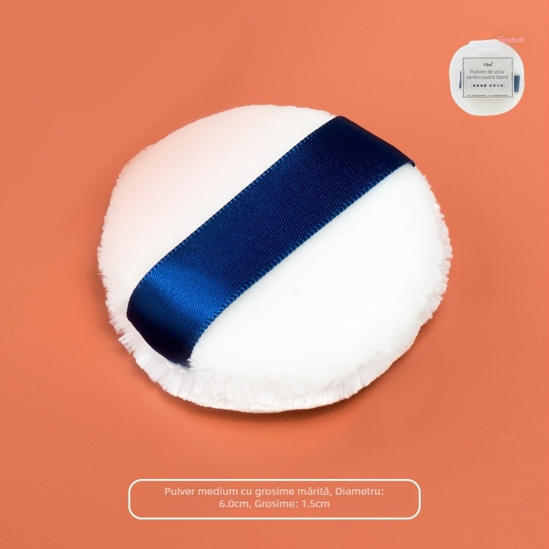 ilbu Puff pudră uscat, bumbac pur, flockat, 3 buc.