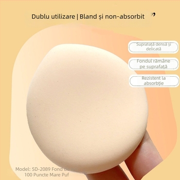 Puf tip cushion – dual-use, umed și uscat, poliuretan hidrofil, formă picătură, moale și prietenos cu pielea