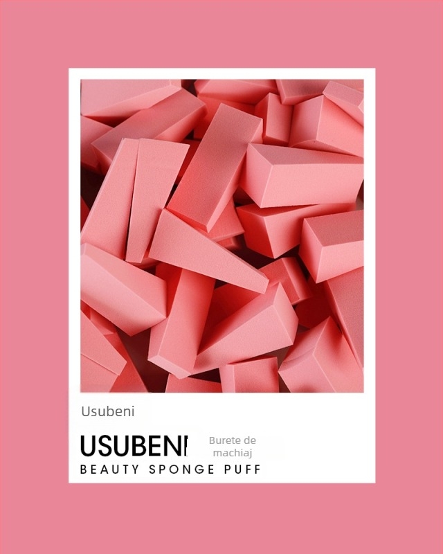 Burete triunghiular Dry Puff — hidrofili, fără latex, OEM, ambalaj 100 buc