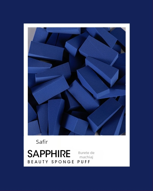 Burete triunghiular Dry Puff — hidrofili, fără latex, OEM, ambalaj 100 buc