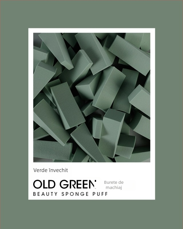 Burete triunghiular Dry Puff — hidrofili, fără latex, OEM, ambalaj 100 buc