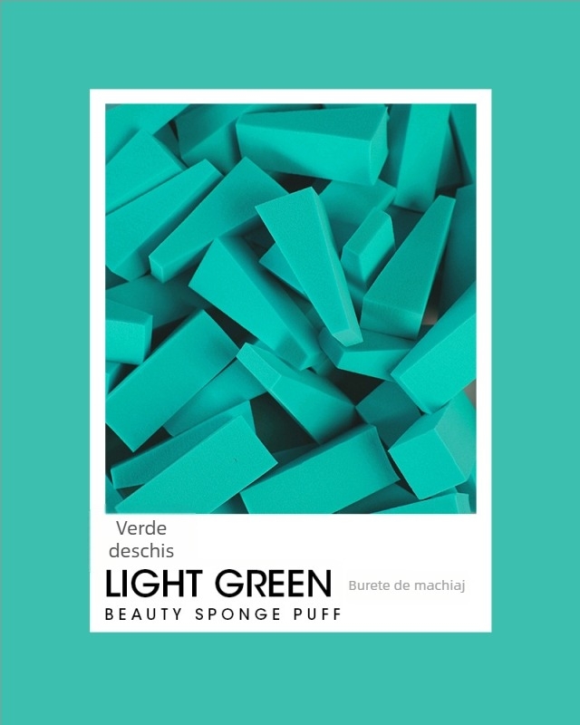 Burete triunghiular Dry Puff — hidrofili, fără latex, OEM, ambalaj 100 buc