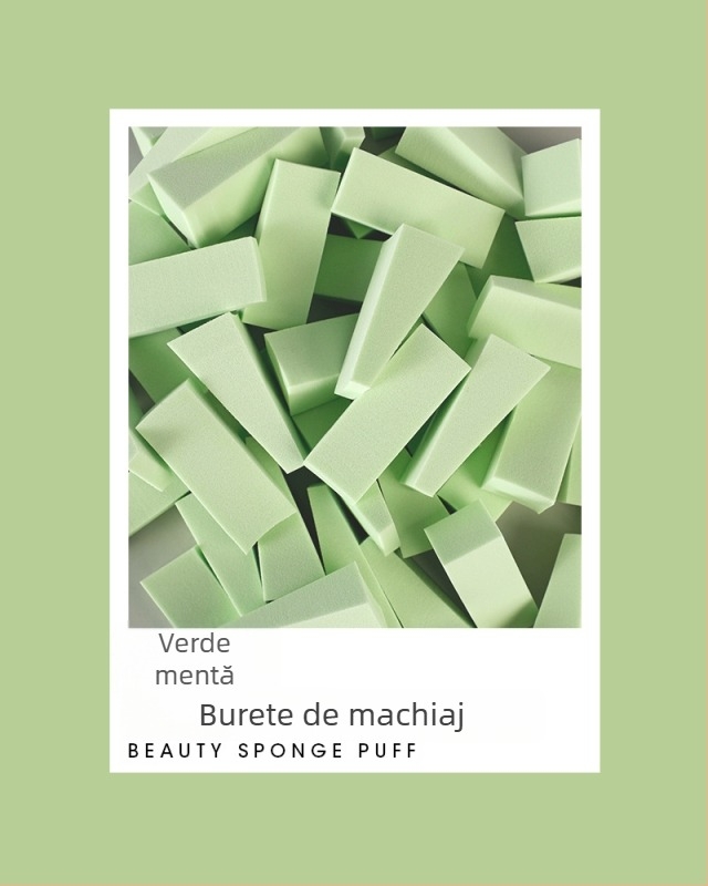 Burete triunghiular Dry Puff — hidrofili, fără latex, OEM, ambalaj 100 buc