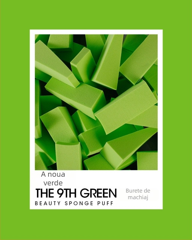 Burete triunghiular Dry Puff — hidrofili, fără latex, OEM, ambalaj 100 buc