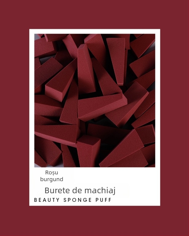 Burete triunghiular Dry Puff — hidrofili, fără latex, OEM, ambalaj 100 buc