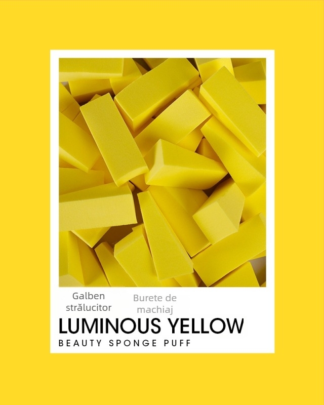 Burete triunghiular Dry Puff — hidrofili, fără latex, OEM, ambalaj 100 buc