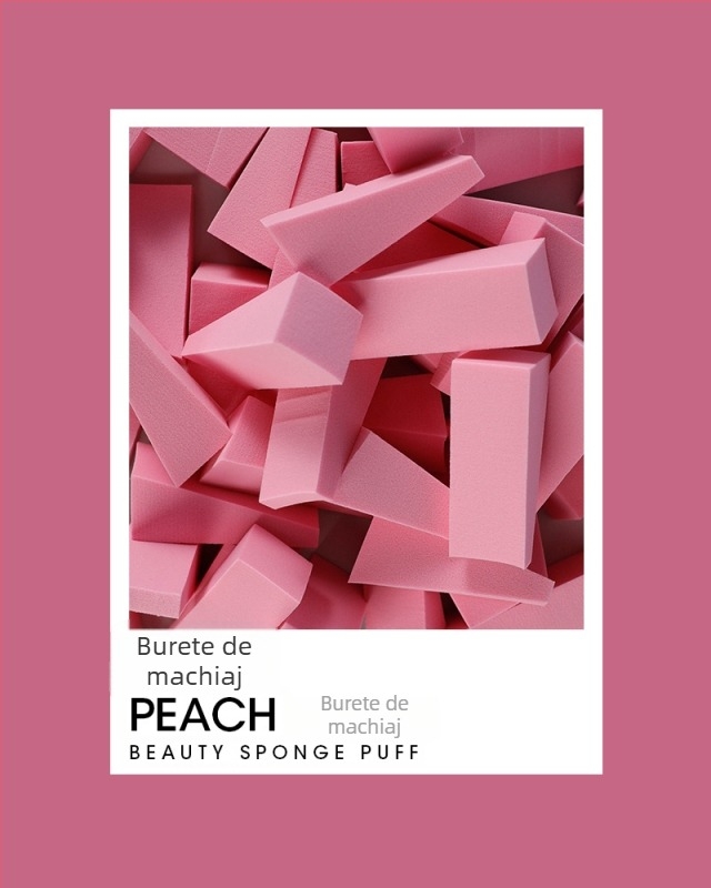 Burete triunghiular Dry Puff — hidrofili, fără latex, OEM, ambalaj 100 buc