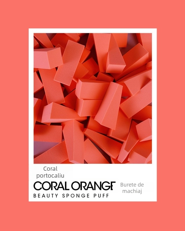 Burete triunghiular Dry Puff — hidrofili, fără latex, OEM, ambalaj 100 buc