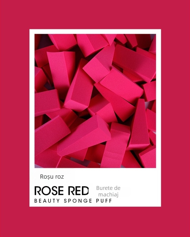 Burete triunghiular Dry Puff — hidrofili, fără latex, OEM, ambalaj 100 buc