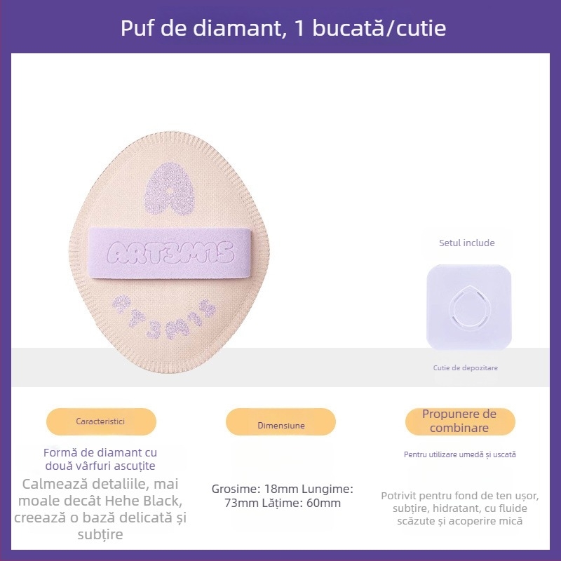 Puf dublu față, cu catifea, formă picătură și piersică, poliuretan, 1 bucată