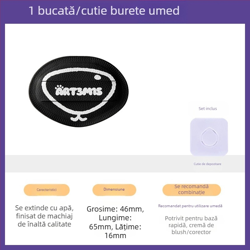 Puf dublu față, cu catifea, formă picătură și piersică, poliuretan, 1 bucată