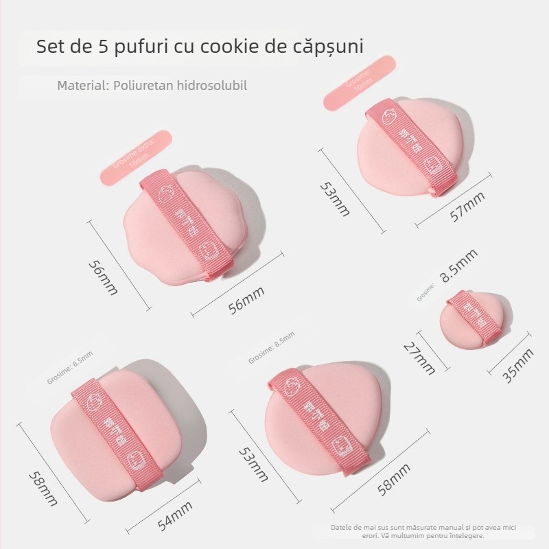 Burete de fond de ten cu aer – utilizare uscată/umedă, poliuretan hidrofil, formă neregulată, set de 5 bucăți