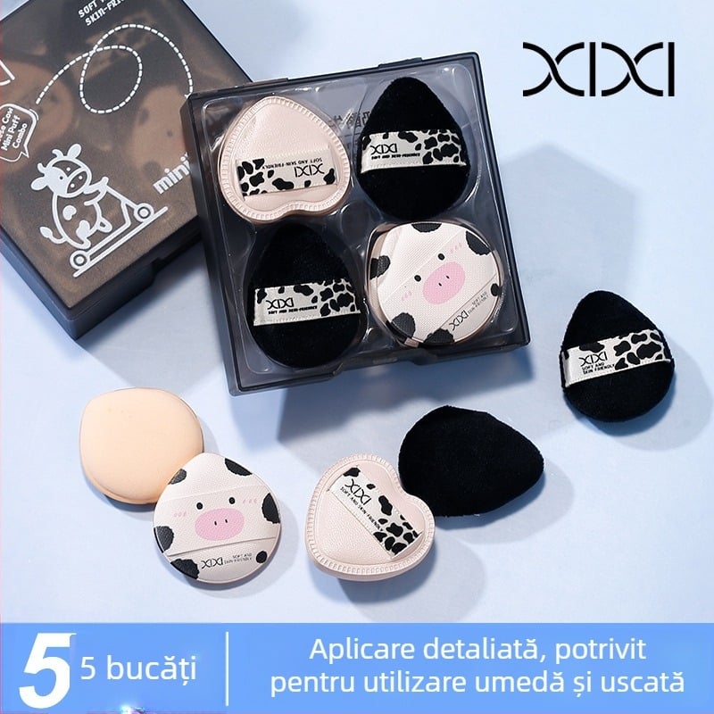 Xixi burete pudră – utilizare uscată/umedă, formă neregulată, poliuretan hidrofili, pachet de 5 bucăți