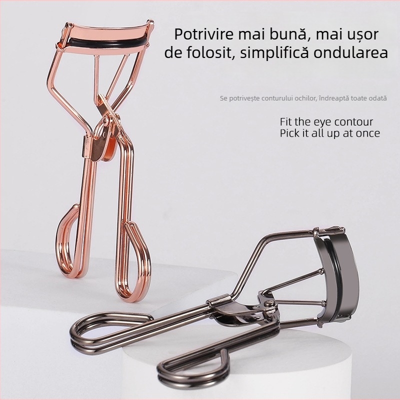 Hongjun Ondulator portabil pentru gene, unghi larg, design cu floare de floarea-soarelui, fără prindere a pielii, pachet 500 bucăți