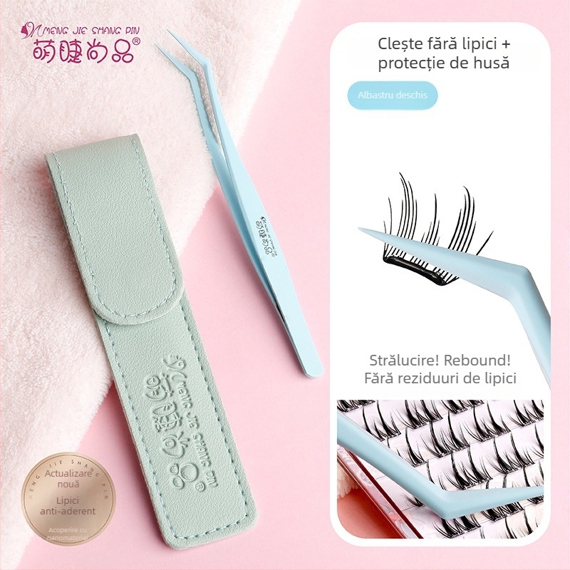 Pensete pentru gene pentru începători, cu nano acoperire și strat antiaderență — oțel inoxidabil