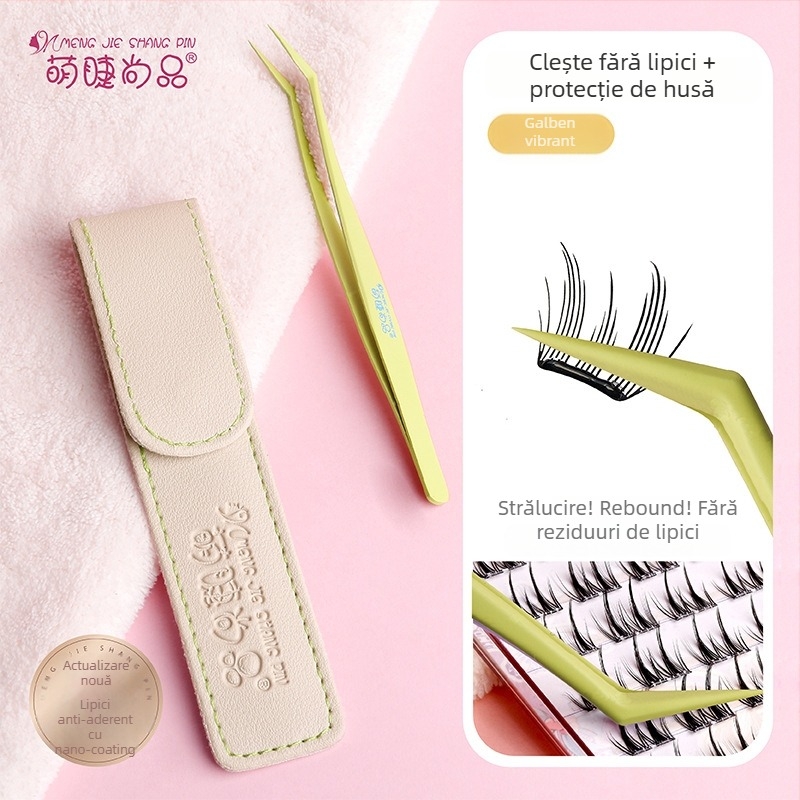 Pensete pentru gene pentru începători, cu nano acoperire și strat antiaderență — oțel inoxidabil