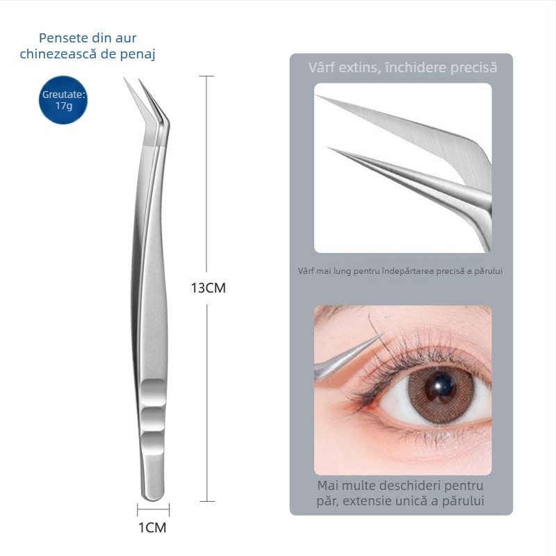 Pensete pentru extensii gene - oțel inoxidabil, Jin Tenghui, instrument pentru arcuire a genelor