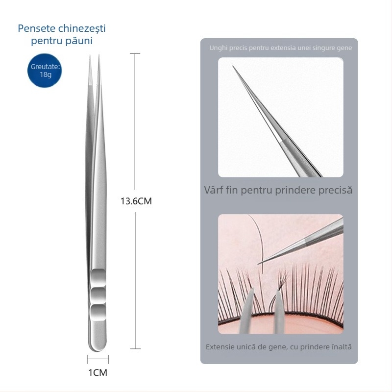 Pensete pentru extensii gene - oțel inoxidabil, Jin Tenghui, instrument pentru arcuire a genelor