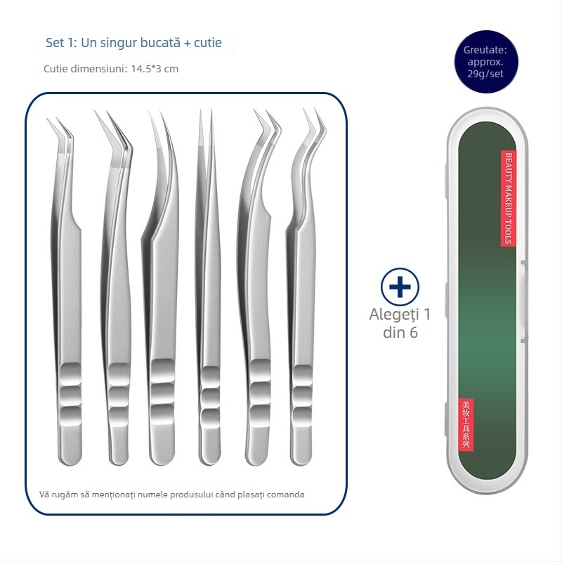 Pensete pentru extensii gene - oțel inoxidabil, Jin Tenghui, instrument pentru arcuire a genelor