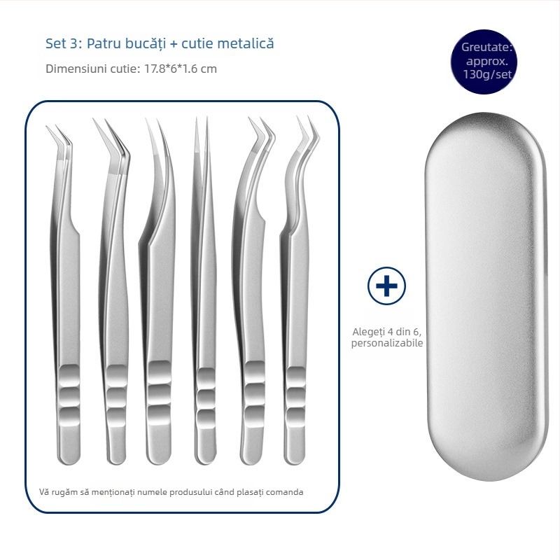 Pensete pentru extensii gene - oțel inoxidabil, Jin Tenghui, instrument pentru arcuire a genelor