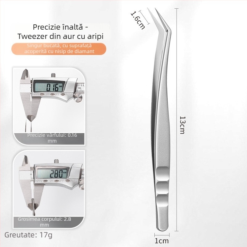 Pensete pentru extensii gene - oțel inoxidabil, Jin Tenghui, instrument pentru arcuire a genelor