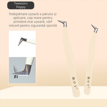 Set pensete pentru gene și ondulator pentru gene pentru începători — oțel inoxidabil, brand Little Fish, uz general