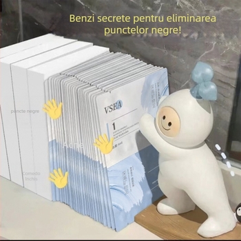 Vsea plasturi nazali cu minerale din Marea Adâncă – estompare porii, elimină punctele negre, hidratează, luminează tenul, îngrijire în zona T