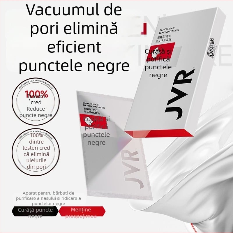 Jewell Benzi nazale purificatoare pentru puncte negre – delicat Peel-Off, curățare profundă a porilor și strângerea porilor – set de 10 bucăți, pentru toate tipurile de ten, pentru bărbați, 0.7 g/mL