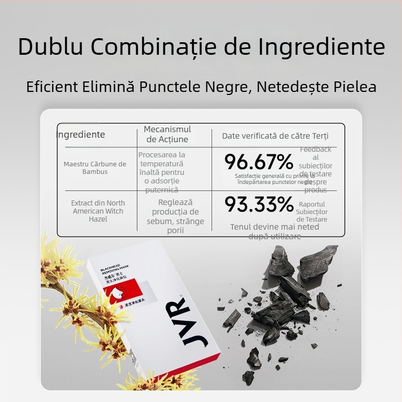 Jewell Benzi nazale purificatoare pentru puncte negre – delicat Peel-Off, curățare profundă a porilor și strângerea porilor – set de 10 bucăți, pentru toate tipurile de ten, pentru bărbați, 0.7 g/mL