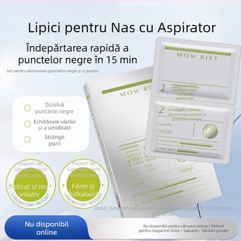 Set de patch-uri pentru nas, refinează porii și elimină punctele negre – controlul sebumului pentru zona T, 10 patch-uri (6 g×5 + 4 g×5)