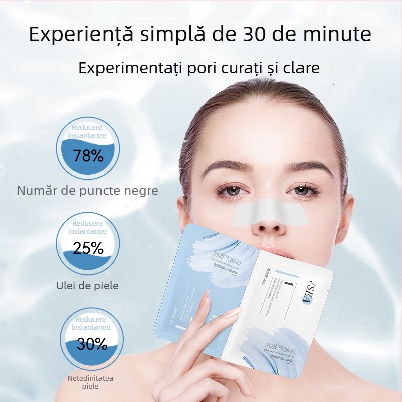 Vsea plasturi nazali cu minerale din Marea Adâncă pentru curățare profundă a porilor – elimină punctele negre, strâng porii, hidratează pielea; pentru ten normal și mixt.