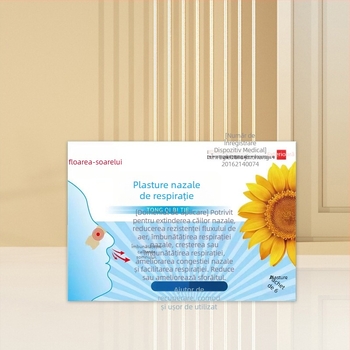 Sunflower Benzi nazale pentru ameliorarea congestiei, Reutilizabile, Material: Alt, Duritate: Medie