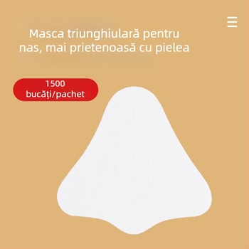 Hârtie de mască nazală triunghiulară, de unică folosință, ușoară, pentru comprese umede în zona T, pentru salon de înfrumusețare, 14 bucăți