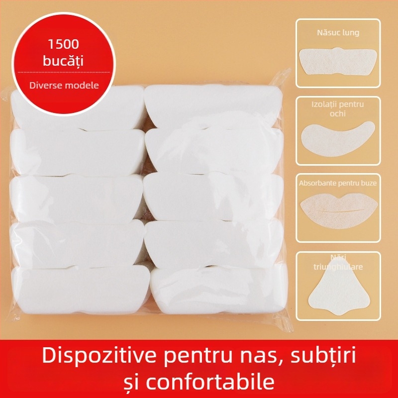 Hârtie de mască nazală triunghiulară, de unică folosință, ușoară, pentru comprese umede în zona T, pentru salon de înfrumusețare, 14 bucăți