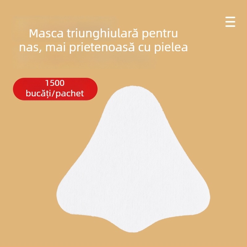 Hârtie de mască nazală triunghiulară, de unică folosință, ușoară, pentru comprese umede în zona T, pentru salon de înfrumusețare, 14 bucăți