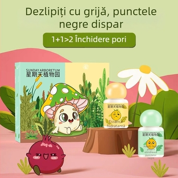 Set mască verde pentru eliminarea punctelor negre, 20 ml, îngrijire zonă T, controlul sebumului, exfoliere, strângerea porilor