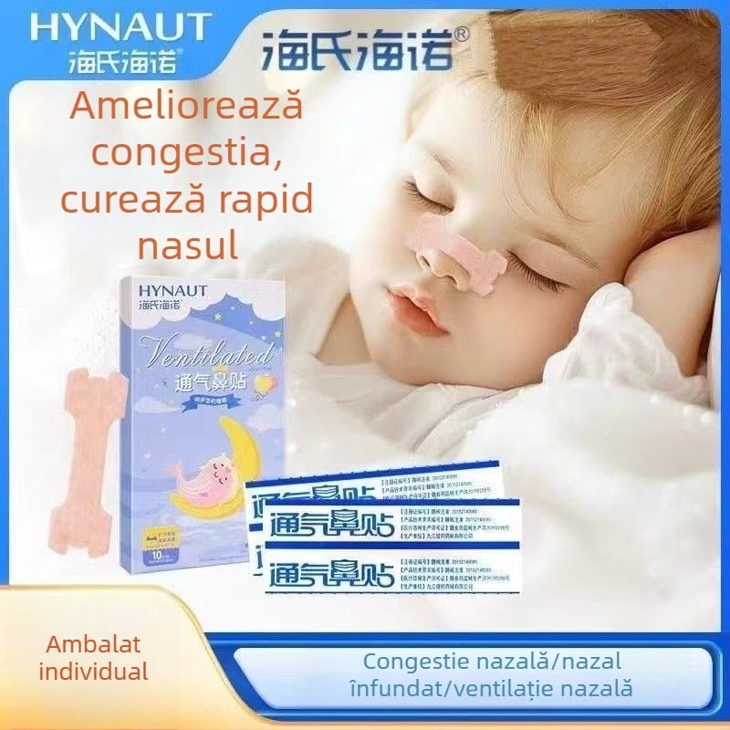 Hainuo Patch nazal de ventilație pentru copii și sugari, 10 buc./cutie, țesătură nețesută