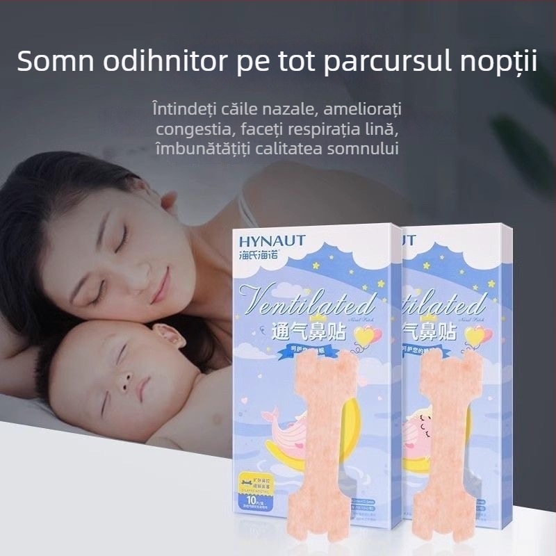 Hainuo Patch nazal de ventilație pentru copii și sugari, 10 buc./cutie, țesătură nețesută