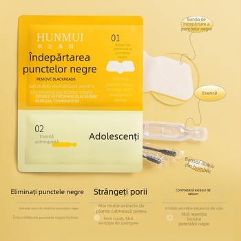 Masca nazală cu dublă acțiune pentru eliminarea punctelor negre, controlul sebumului, luminozitatea tonului pielii și hidratarea