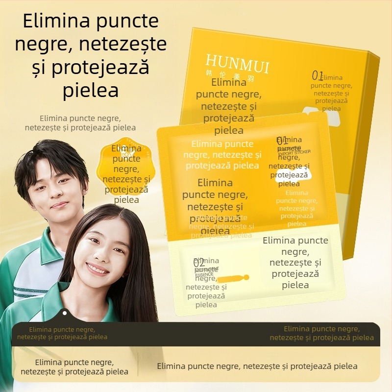 Masca nazală cu dublă acțiune pentru eliminarea punctelor negre, controlul sebumului, luminozitatea tonului pielii și hidratarea
