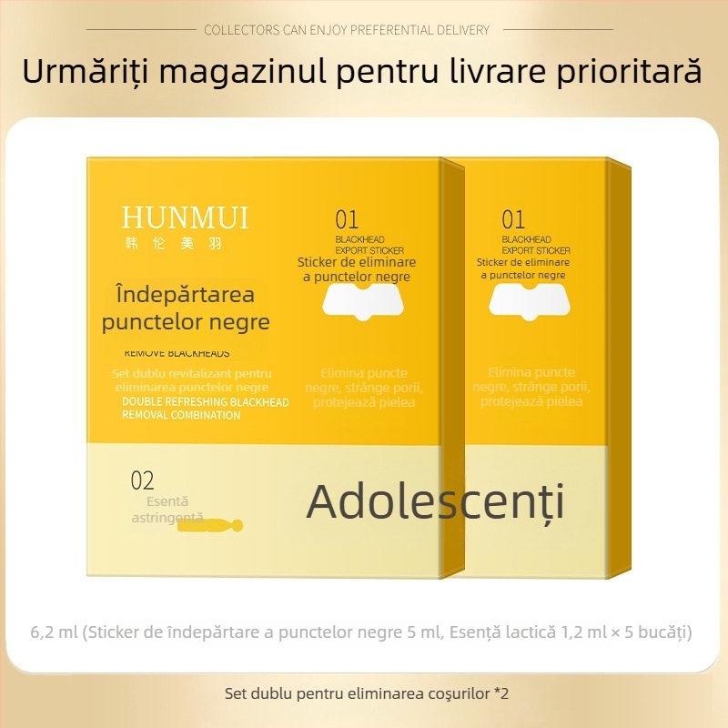 Masca nazală cu dublă acțiune pentru eliminarea punctelor negre, controlul sebumului, luminozitatea tonului pielii și hidratarea
